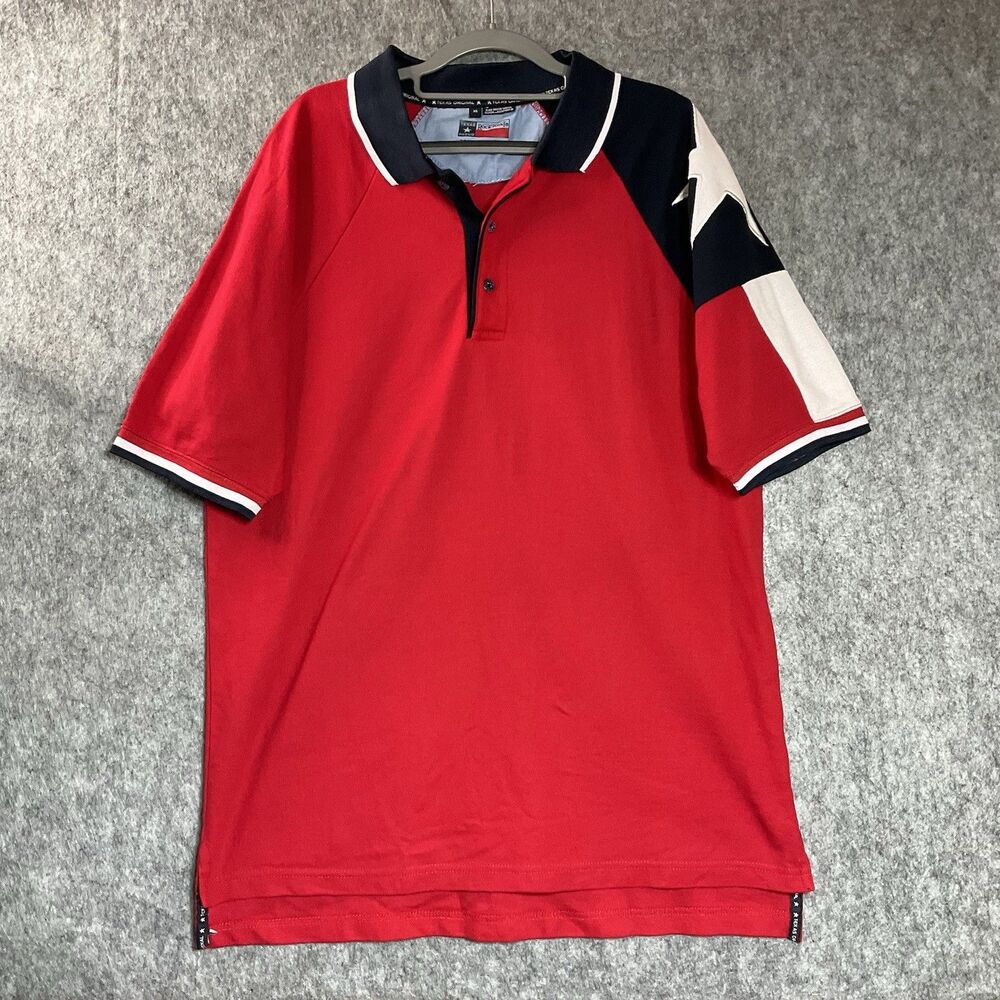 Rock Point Texas Polo Shirt Mens XL Red TX Flag Short Sleeve Golf Active Casual